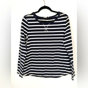 Gap sweater womens vintage navy striped cotton sweater large